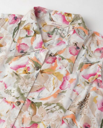 Rayon Cream A-Line Floral Printed Midi Dress