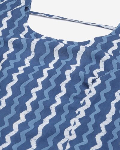 Blue Cotton Long Dress