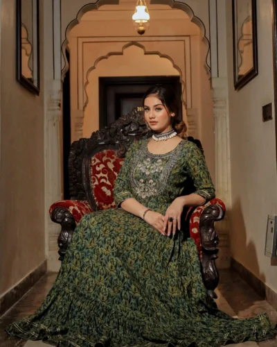 Dark Green Anarakali Kurta