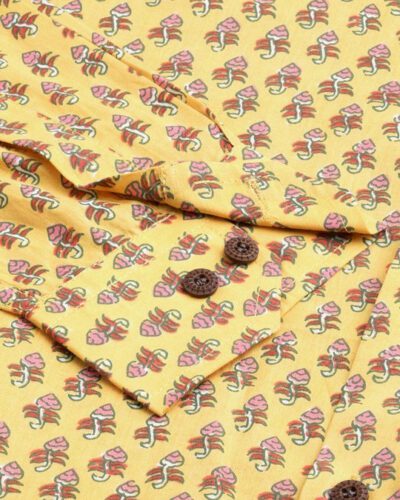 Millennial Men Mustard Pink Cotton Full Sleeve Shirt for Men