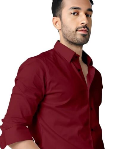 Decent Maroon Casual Shirt