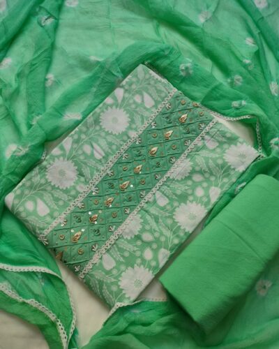 Pure Cotton Unstitched Suit Set for Women