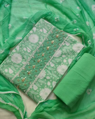 Pure Cotton Unstitched Suit Set for Women