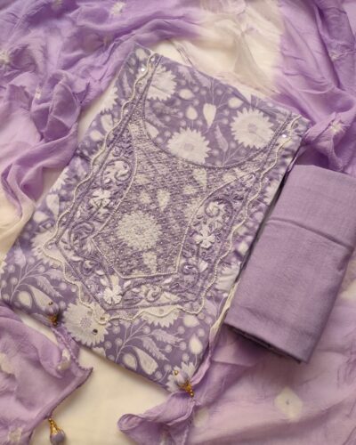 Soothing Purple Suit Set for Ladies
