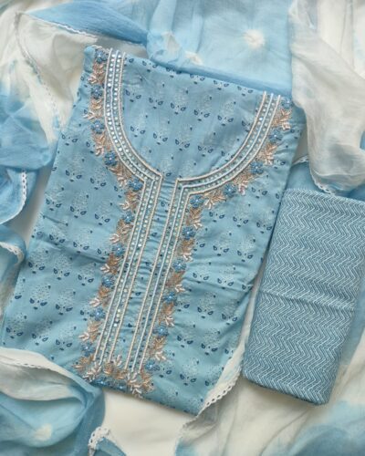 Luxurious Cotton Unstitched Suit Material for Women