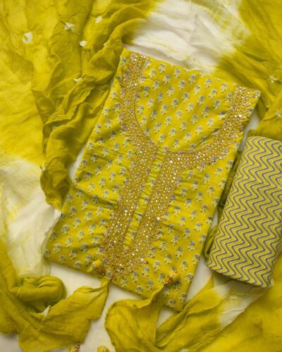 Summer Special Cotton Unstitched Suit Set