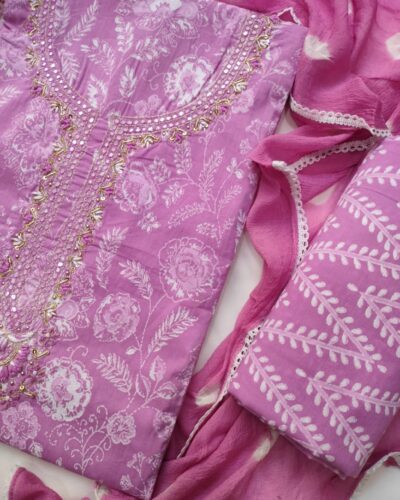 printed cotton unstitched suit material